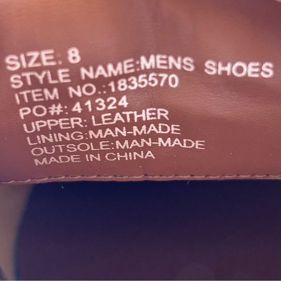 Perry Ellis Men’s Brown Leather Oxford Dress Shoes Size 8 NWT - Picture 10 of 12